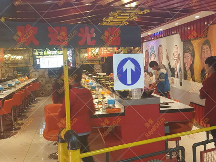 威?？句桃惑w回轉(zhuǎn)火鍋設(shè)備安裝完畢