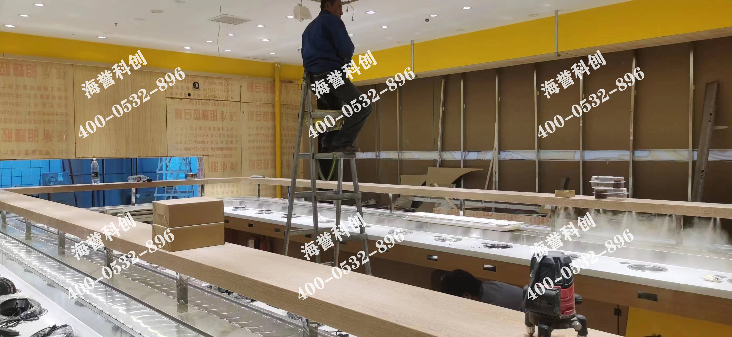 海譽(yù)科創(chuàng)陜西西安單涮無煙小火鍋設(shè)備安裝完成