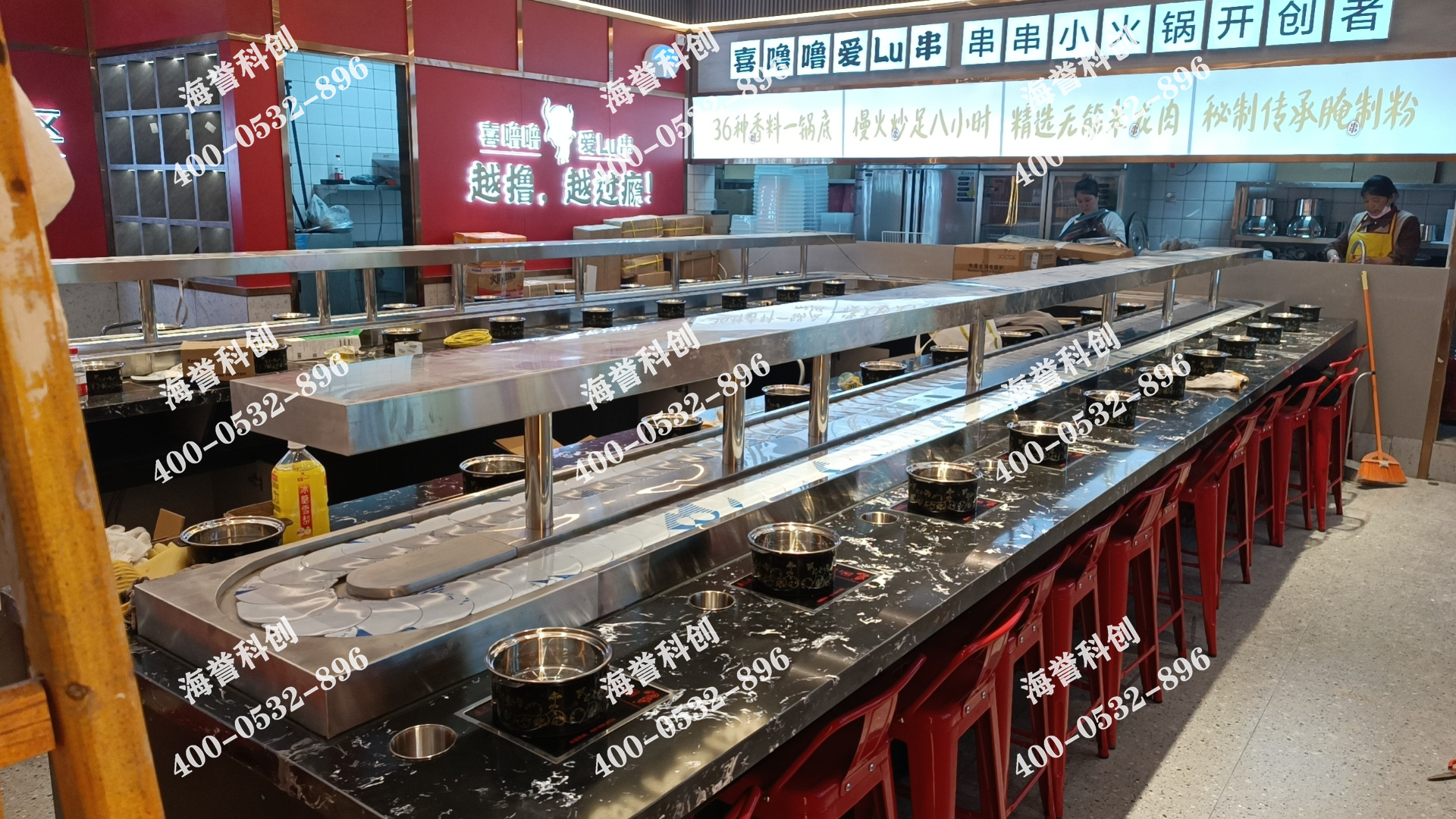 海譽科創(chuàng)湖北襄陽單涮小火鍋設(shè)備安裝完成