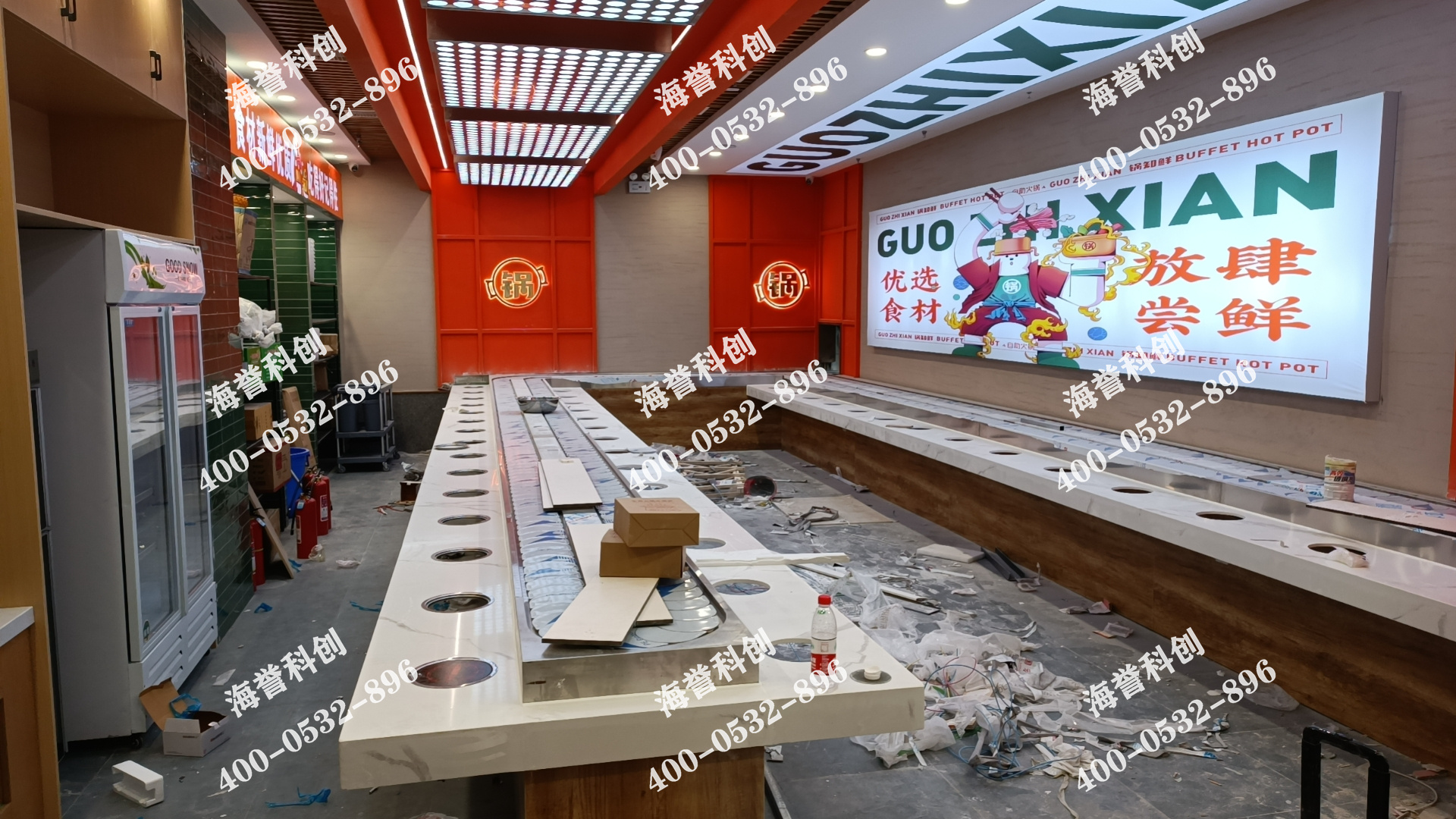 海譽科創(chuàng)山東臨沂單涮小火鍋設(shè)備安裝完成