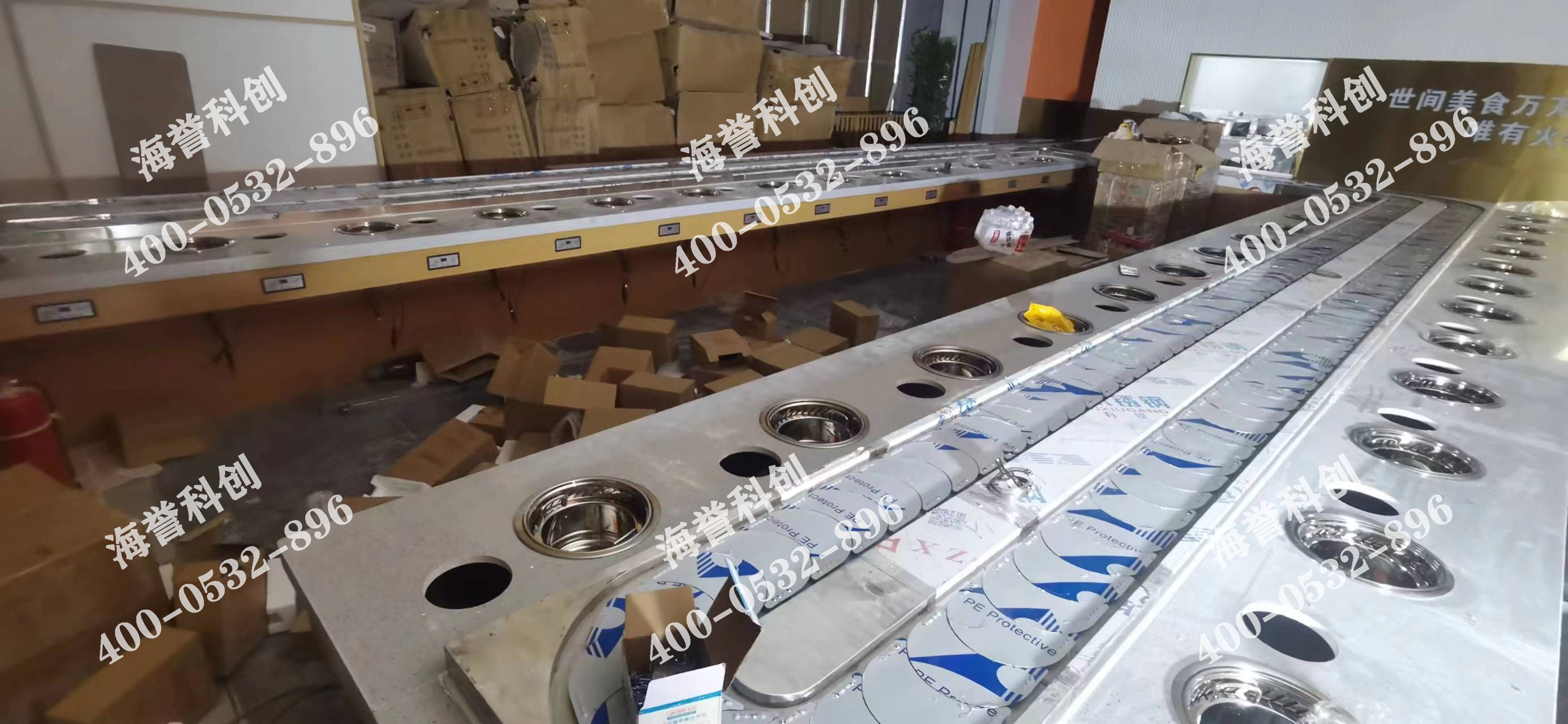 海譽科創(chuàng)新疆烏魯木齊單涮無煙小火鍋設備安裝完成
