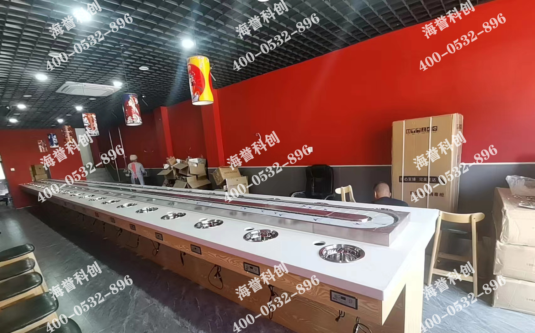 海譽科創(chuàng)吉林單涮無煙小火鍋設(shè)備安裝完成