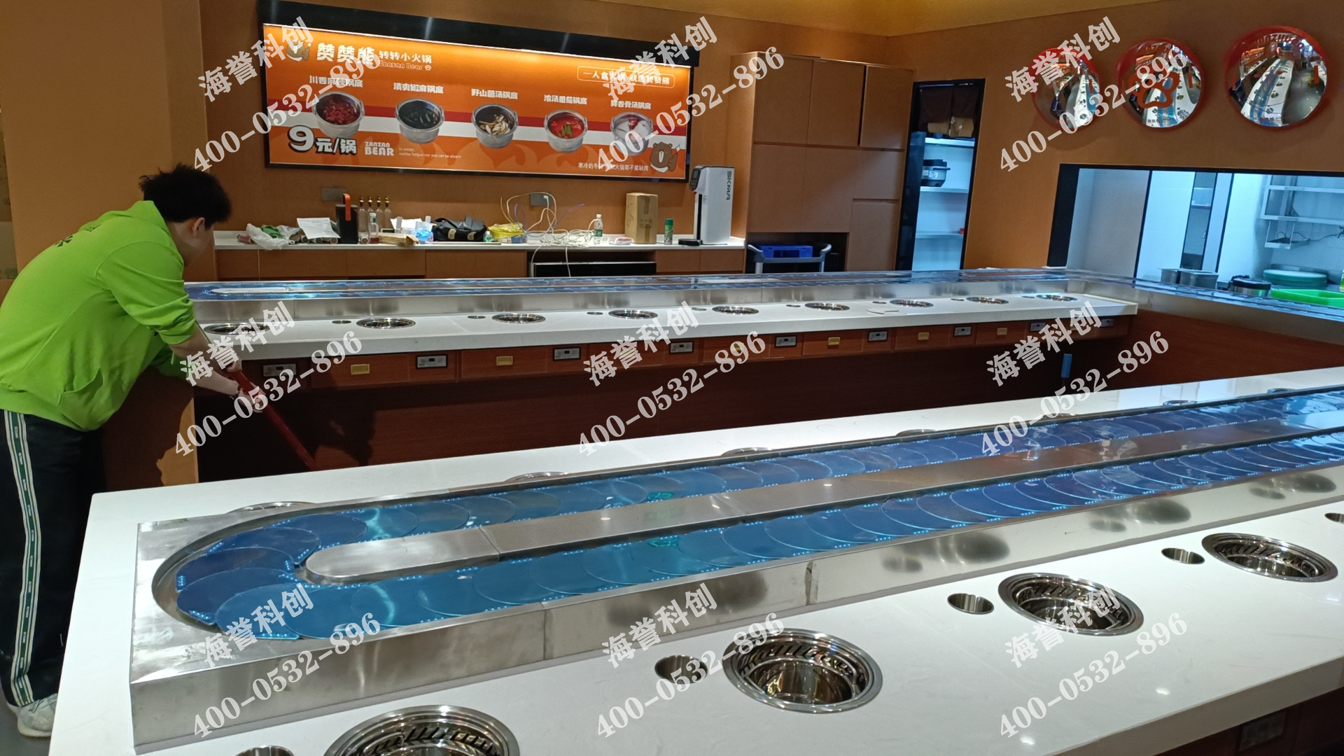 海譽(yù)科創(chuàng)湖北武漢單涮無煙小火鍋設(shè)備安裝完成