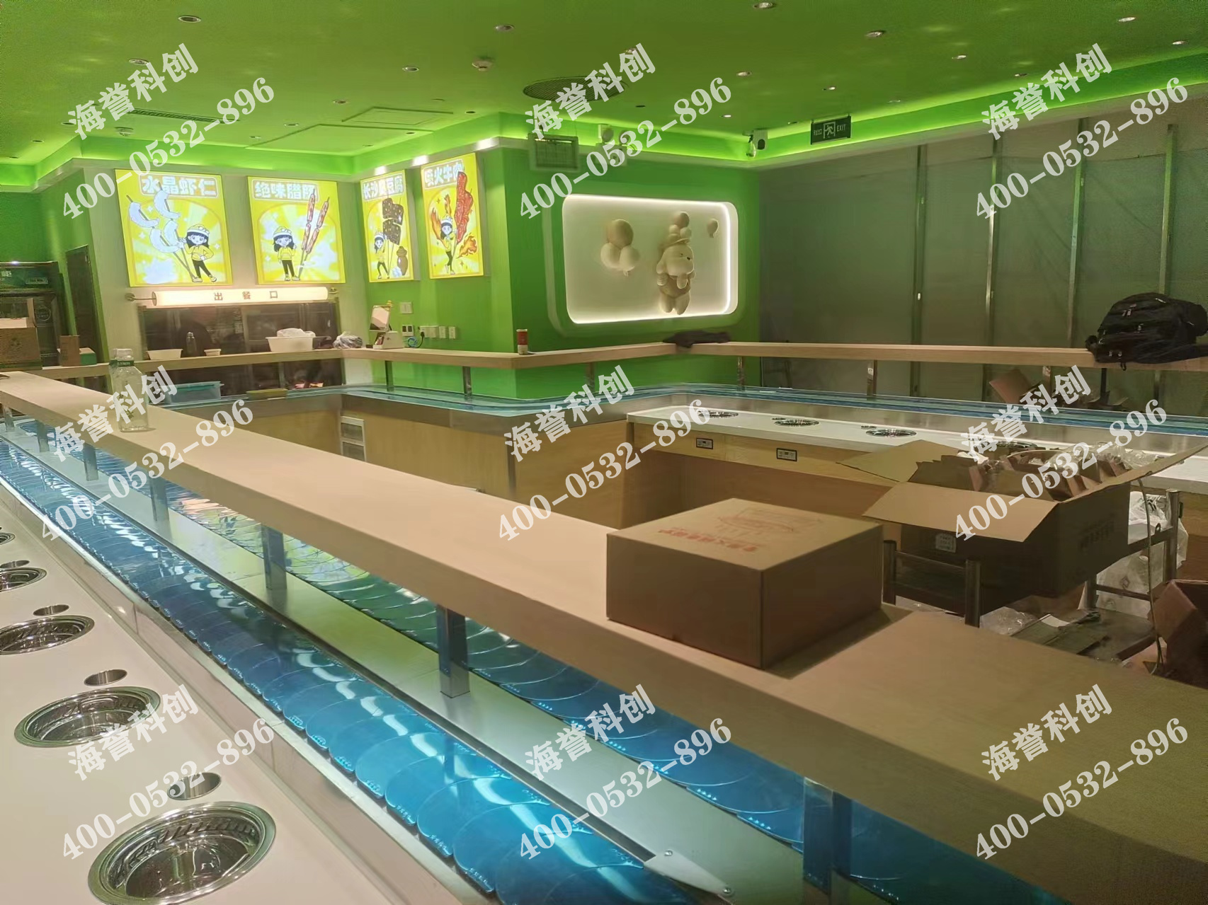 海譽(yù)科創(chuàng)陜西西安單涮無煙小火鍋設(shè)備安裝完成