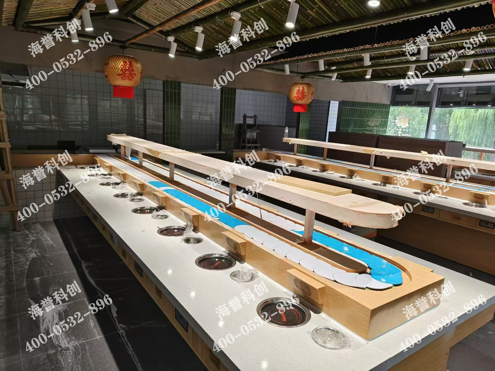 海譽科創(chuàng)山東單涮無煙小火鍋設(shè)備安裝完成
