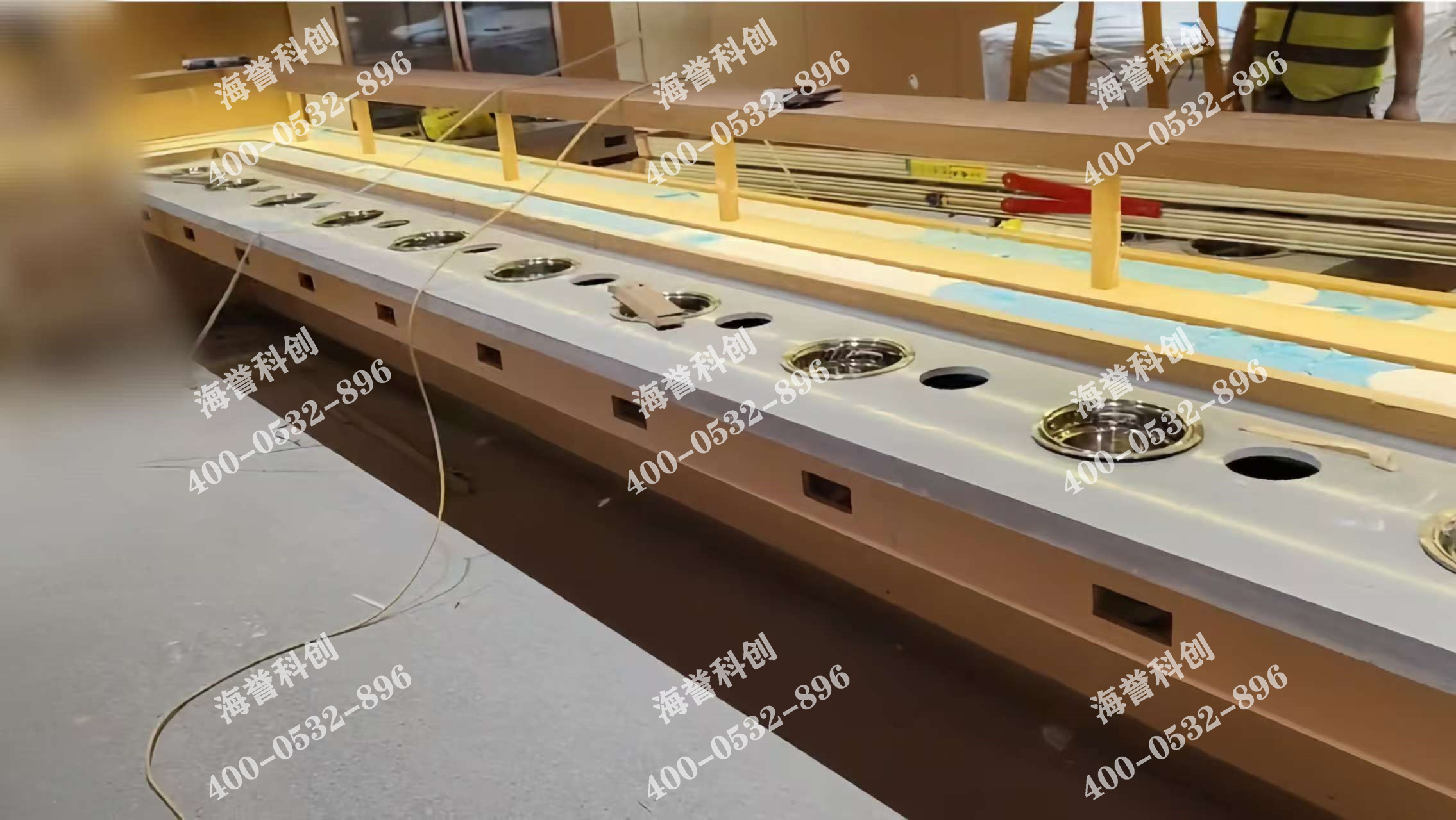 海譽科創(chuàng)合作伙伴單涮無煙小火鍋設(shè)備安裝完成