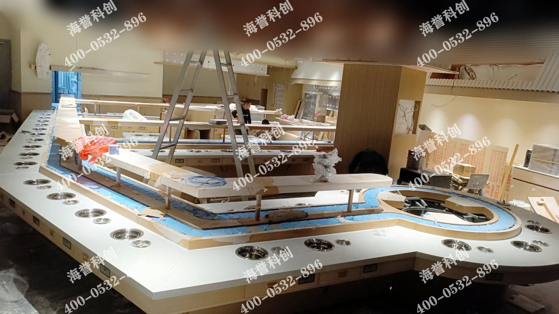 海譽科創(chuàng)合作伙伴單涮無煙小火鍋設(shè)備安裝完成