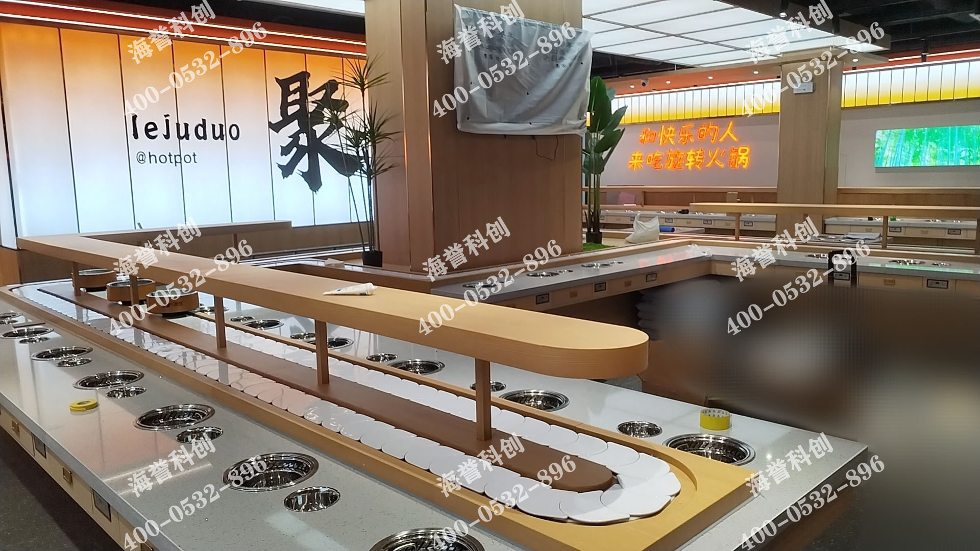 海譽(yù)科創(chuàng)合作伙伴單涮無煙小火鍋設(shè)備安裝完成