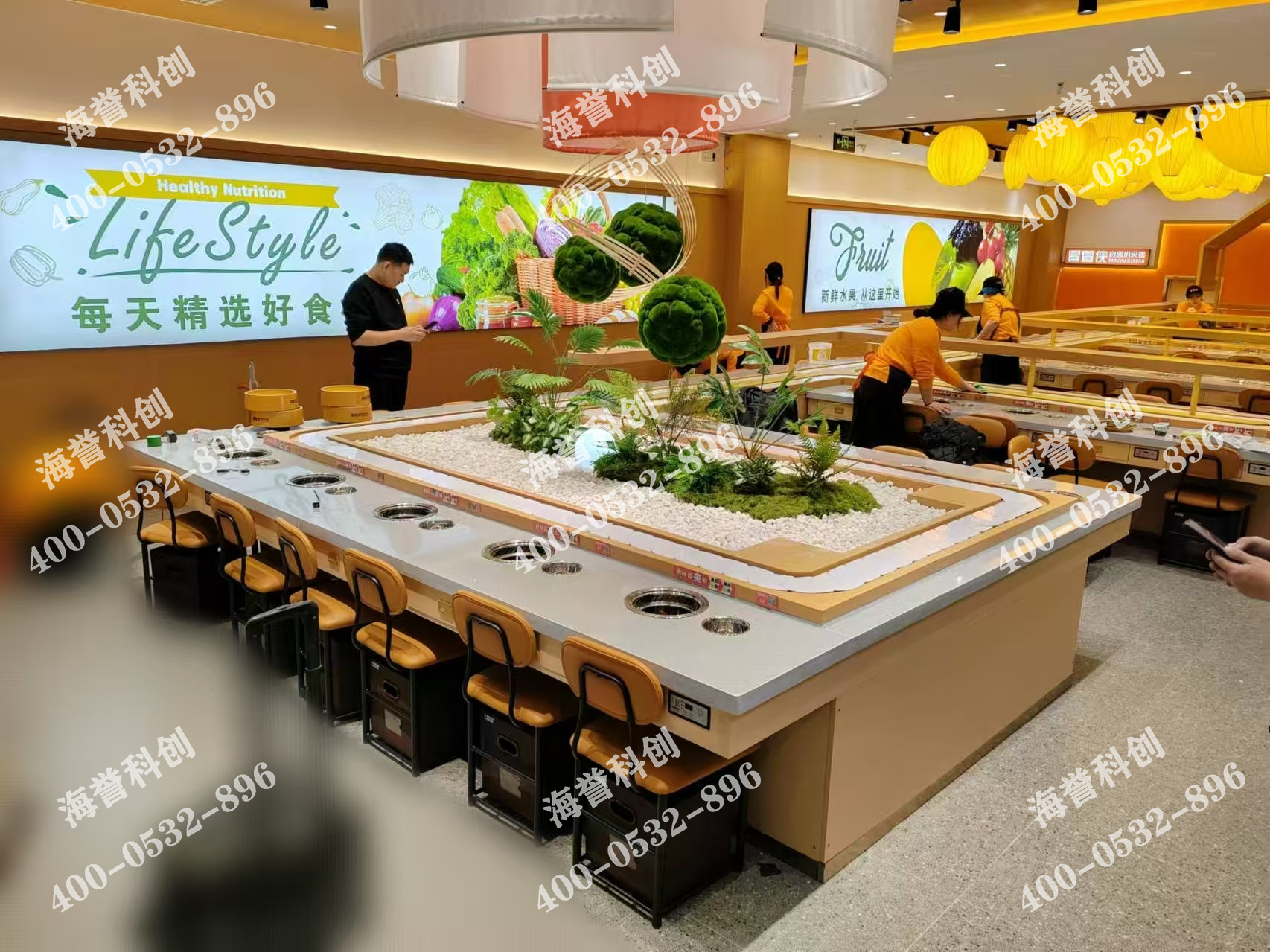 海譽(yù)科創(chuàng)河北單涮無煙小火鍋設(shè)備安裝完成