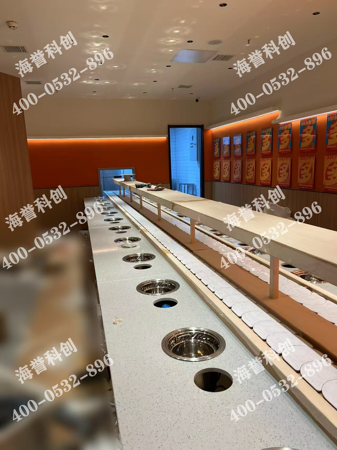 海譽(yù)科創(chuàng)黑龍江單涮無煙小火鍋設(shè)備安裝完成